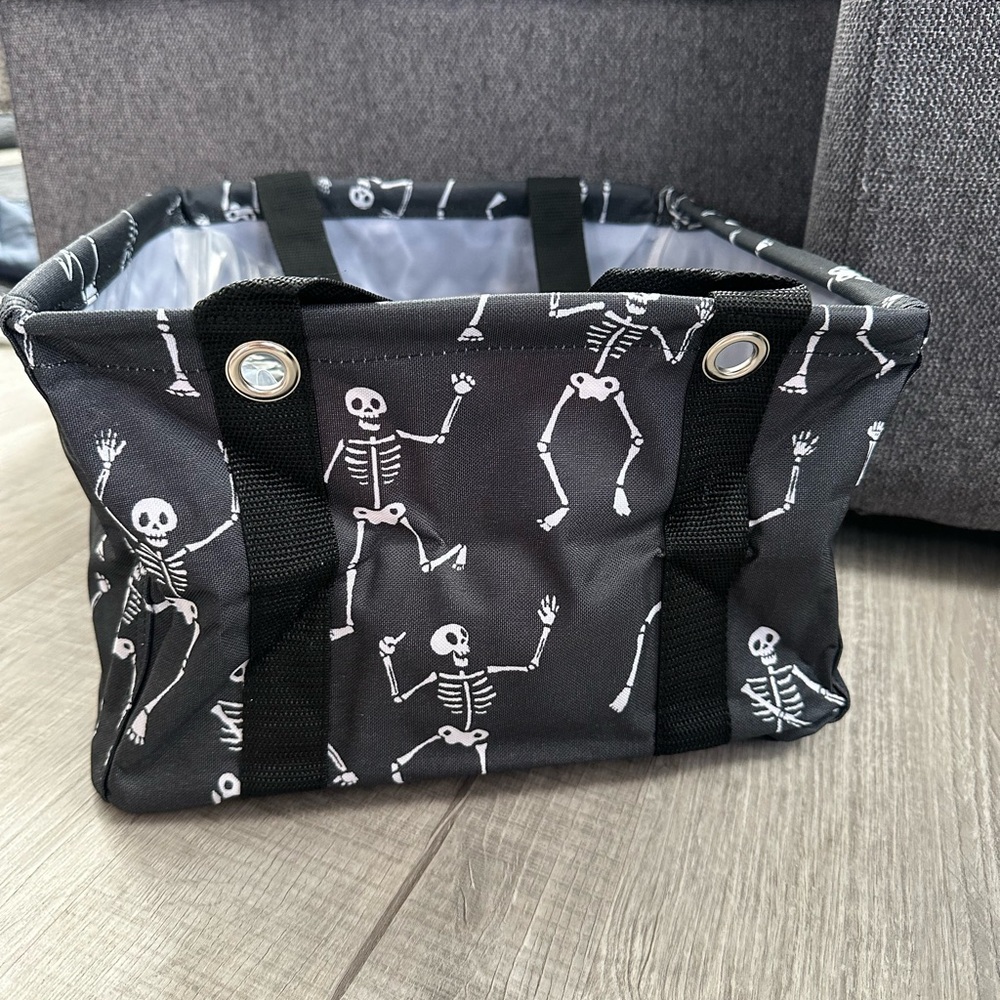 Skeleton Print Storage Bin